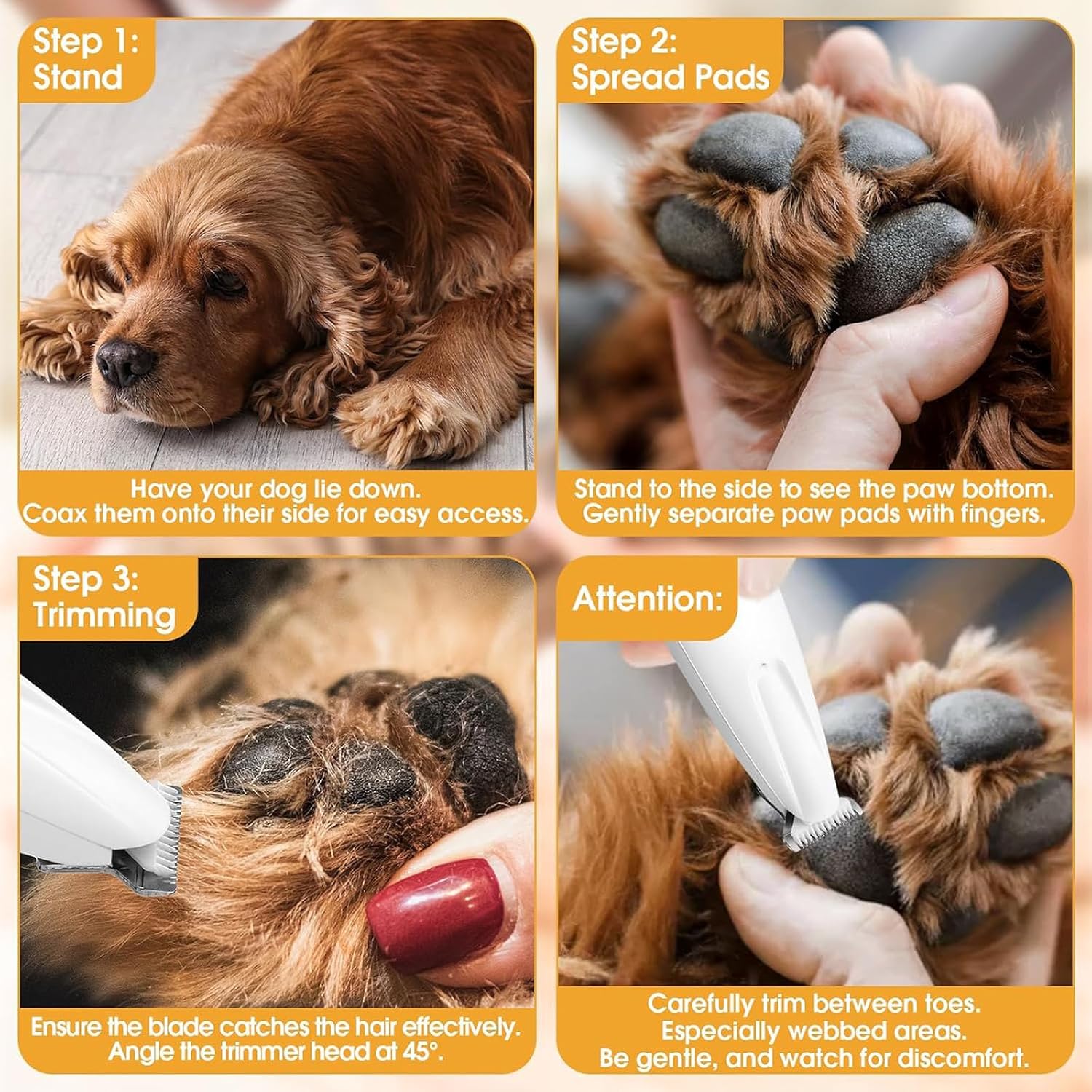 Trim Pet Paws with Confidence — Quiet, Safe & Precise!